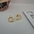 Brinco orgânico banhado ouro