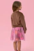 VESTIDO PLUSH MARROM E TULE - Era uma vez
