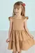 VESTIDO CARAMELO COM STRASS FLOR MON SUCRE - comprar online