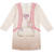 VESTIDO INFANTIL MANGA LONGA NATURAL CINTI na internet