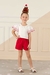 CONJUNTO MON SUCRE BLUSA BRANCA SHORT VERMELHO - comprar online