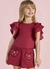 CONJUNTO SHORT E BLUSA VINHO FLOWER GARDEN MON SUCRE - comprar online