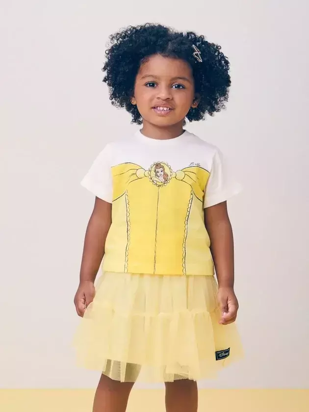 CONJUNTO BLUSA E SAIA TULE PRINCESA BELA MOMI
