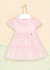 VESTIDO ROSA RODADO EM TULE COM BABADO E BORDADO NA GOLA PETIT CHERIE BABY - comprar online