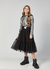 CONJUNTO FEMININO INFANTIL BLUSA MANGA LONGA TULE E SAIA MYLU - comprar online