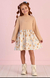 VESTIDO MOLETON CARAMELO E SAIA ESTAMPADA LITLLE CATS MON SUCRE - comprar online