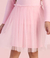 VESTIDO ROSA MANGA LONGA CANELADO TULE MON SUCRE na internet