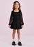 BLUSA PRETA CROPPED MANGA LONGA TULE E BRILHO PETIT CHERIE - comprar online