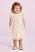 VESTIDO DE FESTA COM BABADOS DE TULE BEGE PETIT CHERIE - comprar online
