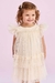 VESTIDO DE FESTA COM BABADOS DE TULE BEGE PETIT CHERIE na internet