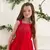 VESTIDO INFANTIL APLICAÇÃO PAETE CORAÇÃO TULE VERMELHO PETIT CHERIE - comprar online