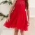 VESTIDO INFANTIL APLICAÇÃO PAETE CORAÇÃO TULE VERMELHO PETIT CHERIE na internet
