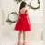 VESTIDO INFANTIL APLICAÇÃO PAETE CORAÇÃO TULE VERMELHO PETIT CHERIE - Era uma vez
