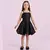 VESTIDO PRETO BALONÊ COM CINTO PETTI CHERIE - comprar online