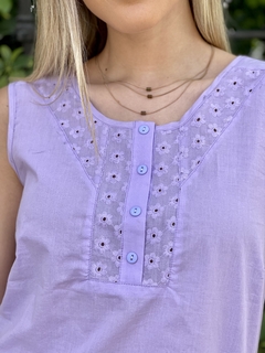 art. 7190 Musculosa con broderie - comprar online