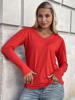 Art. 7165 (cuello “V”) frunces, modal SOFT - comprar online