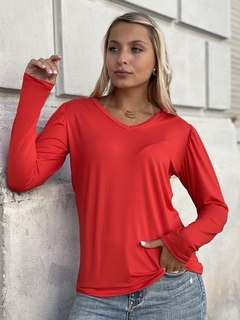 Art. 7165 (cuello “V”) frunces, modal SOFT - tienda online