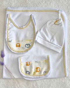 SET MANTA + BABERO + GORRITO + BABITA