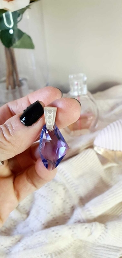 dije cristal humo/rosa/violeta - comprar online
