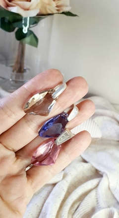 dije cristal humo/rosa/violeta
