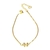Pulseira com cachorro cravejado de zircônias banhado em ouro 18k
