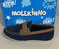 MOCASSIM MOLEKINHO 2802104 AZUL MARINHO/BEGE