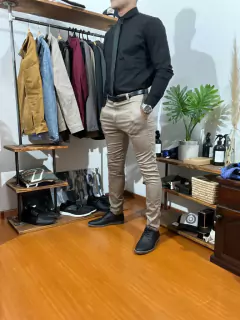 Pantalón de satén corte chino - comprar online