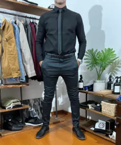 Pantalón de satén corte chino - tienda online