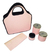 SET MATERO CARTERA CON GLITTER ROSA