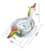 SALVAVIDAS INFLABLE DE UNICORNIO CON GLITTER 90 X 95 CM - Bazar Mandarin
