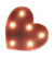 CARTEL CON FORMA DE CORAZON CON LUZ LED 17X16CM 944A - comprar online