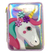 CARTUCHERA DE UNICORNIO PVC CON GLITTER DE 2 PISOS CK236