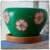 Vaso decorado, altura 20 cm, largura 29 cm