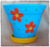 Vaso decorado, Altura 14,5 cm , largura 17,5 cm