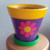 Vaso decorado, altura 18 cm, largura 20 cm - comprar online