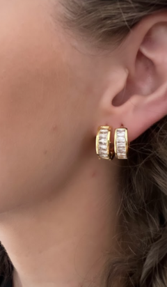 Argola Zirconia Cristal na internet