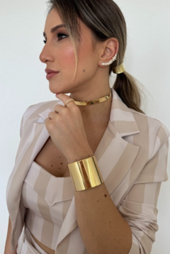 Bracelete Dourado Liso
