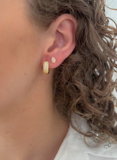 Argola 3 Fileiras Cravejada - comprar online