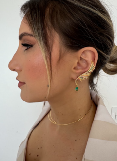 Brinco Earcuff Asas Colorida - Ladora Joias
