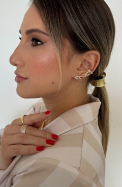 Brinco Earcuff Gotas Coloridas - Ladora Joias