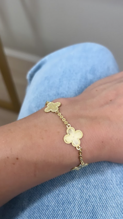 Pulseira 3 Trevos Dourado - comprar online