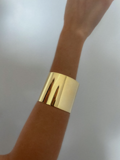 Bracelete Dourado Liso - Ladora Joias