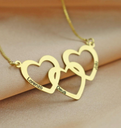 Colar Três Coração Personalizado