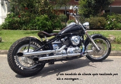 Paralama Traseiro Yamaha Dragstar 650 Pneu até 180mm de largura 90cm acompanha kit fixação - metalcustomgarage