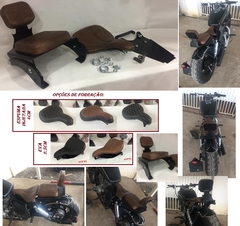 Imagem do Paralama Traseiro Honda Shadow 750 Pneu até 180mm de largura 70cm acompanha kit fixação banco solo com mola e Garupa removível