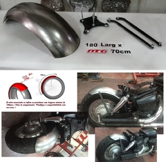 Paralama Traseiro Honda Shadow 750 Pneu até 180mm de largura 70cm acompanha kit fixação banco solo com mola e Garupa removível