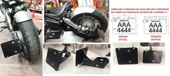 Paralama Traseiro Honda Shadow 750 Pneu até 180mm de largura 70cm acompanha kit fixação Paralamas dianteiro com orelha largura pneu 120mm comprimento 70cm banco solo com mola Garupa removível e suporte de placa lateral sem iluminação - metalcustomgarage