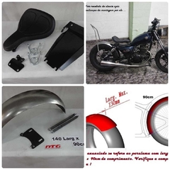 Para - lama traseiro intruder 125 / 250 sem aba kit fixação haste e grampo banco solo estofado