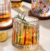 VASO DE WHISKY GIRATORIO CON BASE DE MADERA COLORFUL GLACIER