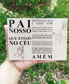 Ímã de Geladeira Oração Pai Nosso Jesus 17x12cm - comprar online